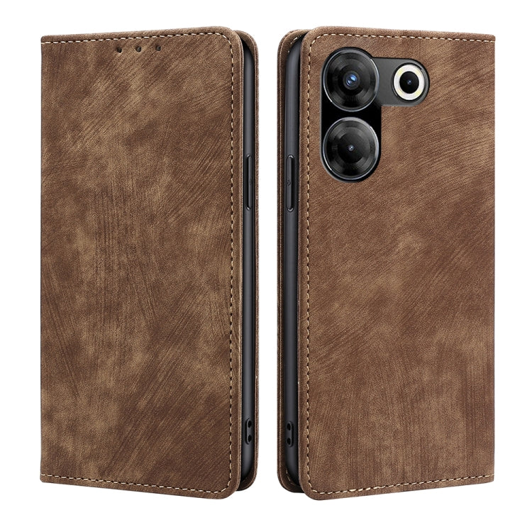 RFID Anti-theft Brush Magnetic Leather Phone Case