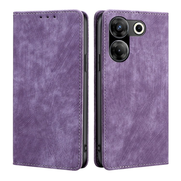 RFID Anti-theft Brush Magnetic Leather Phone Case