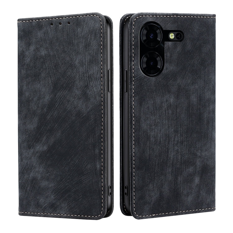 RFID Anti-theft Brush Magnetic Leather Phone Case