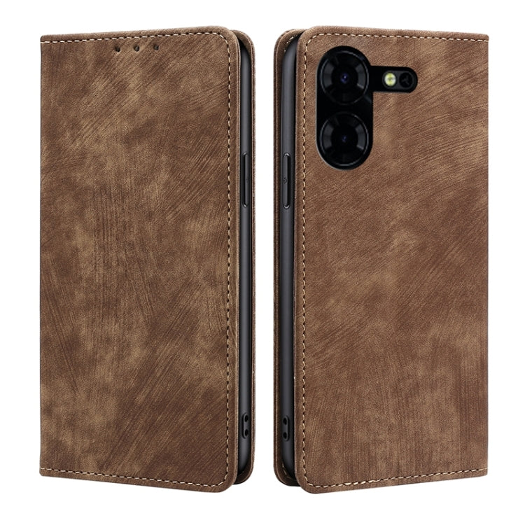 RFID Anti-theft Brush Magnetic Leather Phone Case