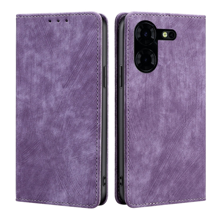 RFID Anti-theft Brush Magnetic Leather Phone Case