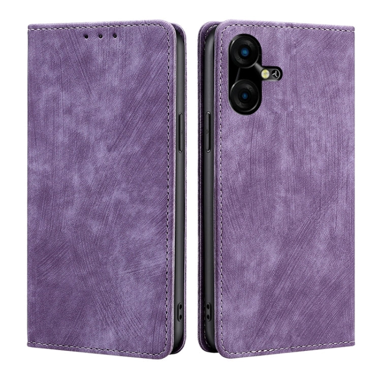 RFID Anti-theft Brush Magnetic Leather Phone Case