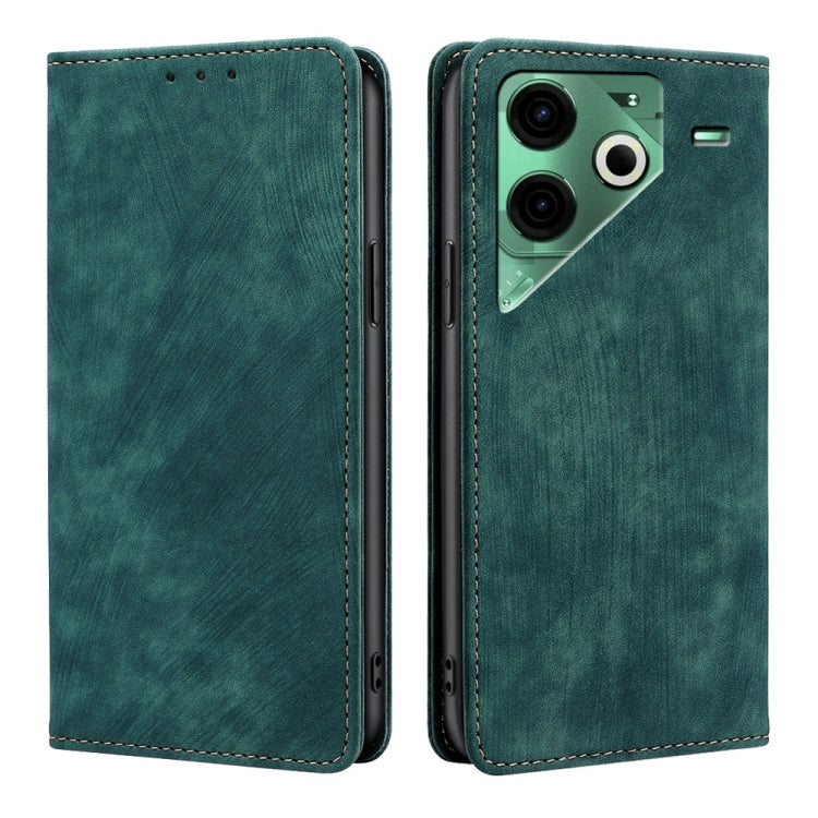 RFID Anti-theft Brush Magnetic Leather Phone Case