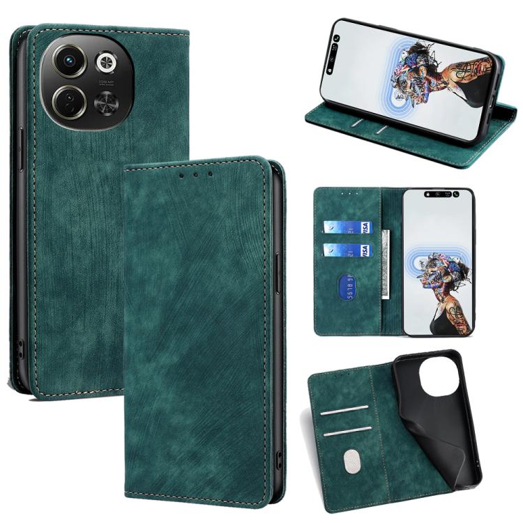 RFID Anti-theft Brush Magnetic Leather Phone Case