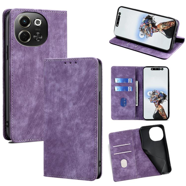RFID Anti-theft Brush Magnetic Leather Phone Case
