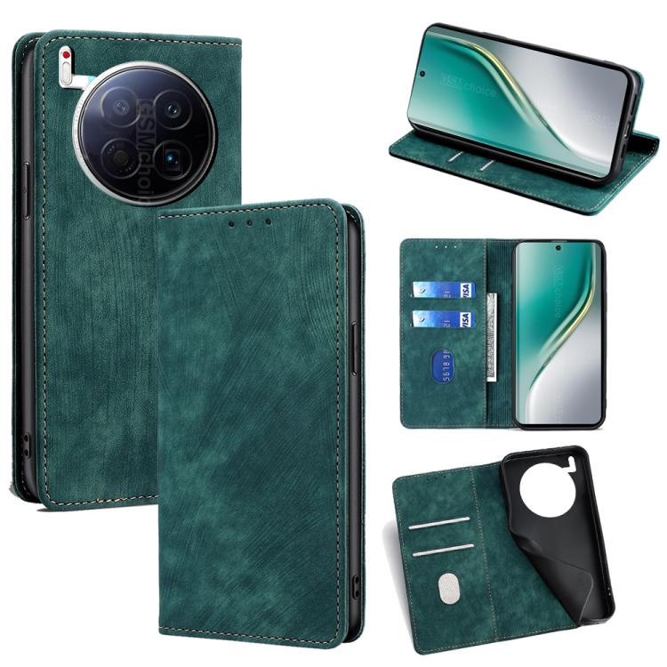 RFID Anti-theft Brush Magnetic Leather Phone Case