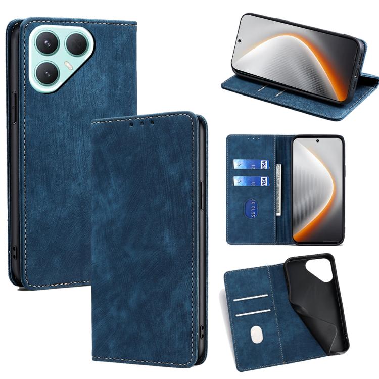 RFID Anti-theft Brush Magnetic Leather Phone Case