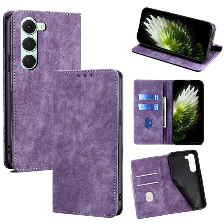 RFID Anti-theft Brush Magnetic Leather Phone Case