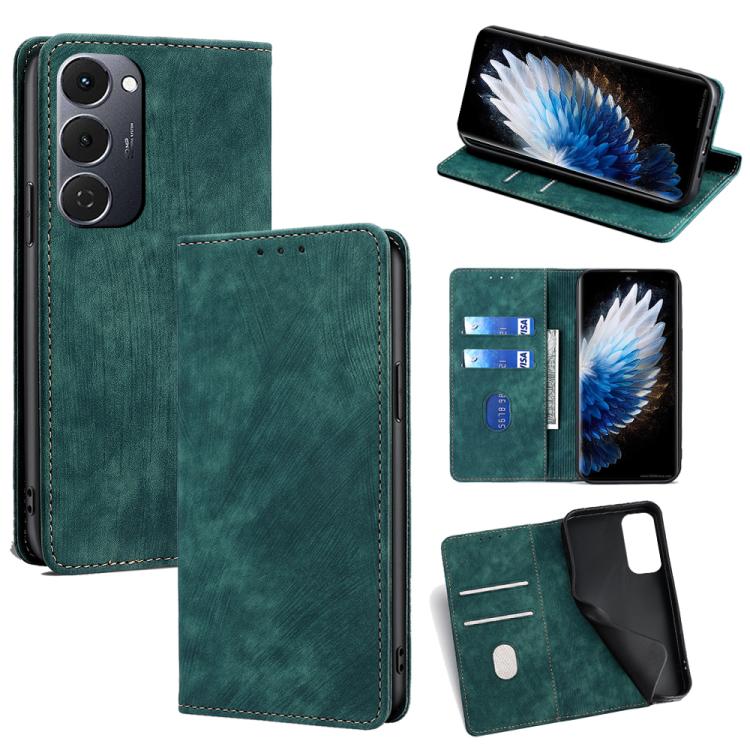 RFID Anti-theft Brush Magnetic Leather Phone Case