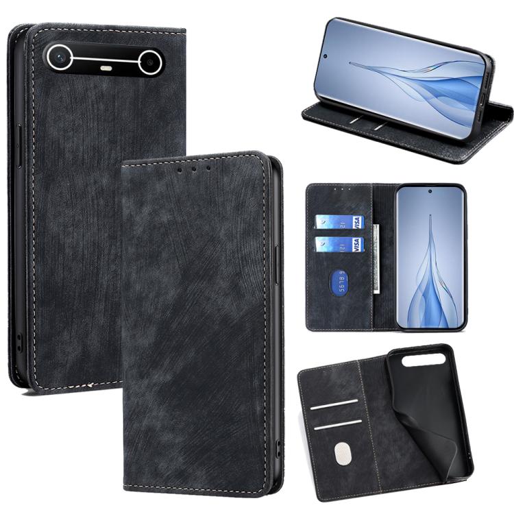 RFID Anti-theft Brush Magnetic Leather Phone Case