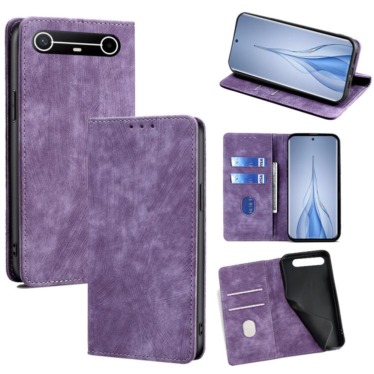 RFID Anti-theft Brush Magnetic Leather Phone Case
