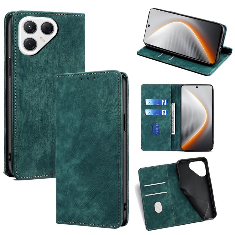RFID Anti-theft Brush Magnetic Leather Phone Case
