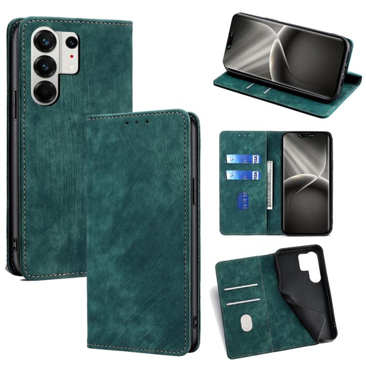 RFID Anti-theft Brush Magnetic Leather Phone Case