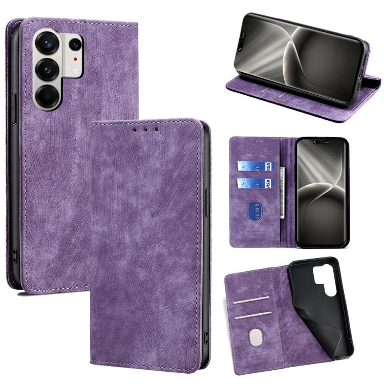 RFID Anti-theft Brush Magnetic Leather Phone Case