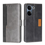 Contrast Color Side Buckle Leather Phone Case