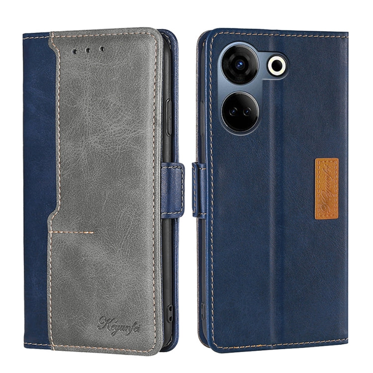 Contrast Color Side Buckle Leather Phone Case