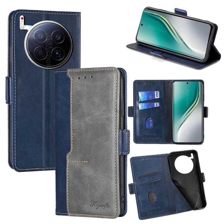 Contrast Color Side Buckle Leather Phone Case