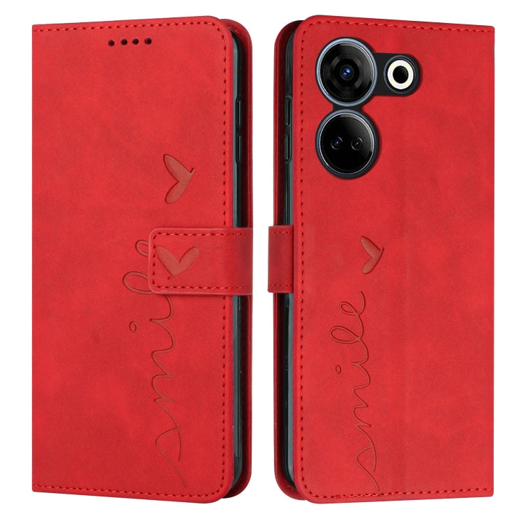 Skin Feel Heart Pattern Leather Phone Case