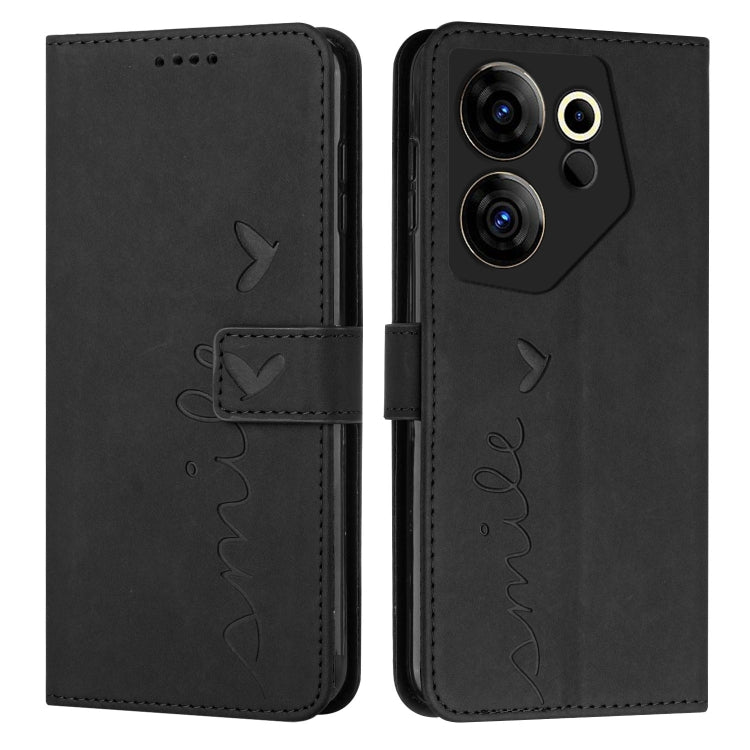 Skin Feel Heart Pattern Leather Phone Case