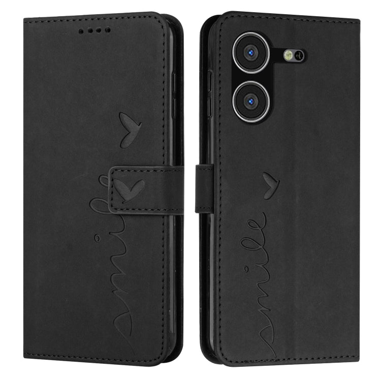 Skin Feel Heart Pattern Leather Phone Case