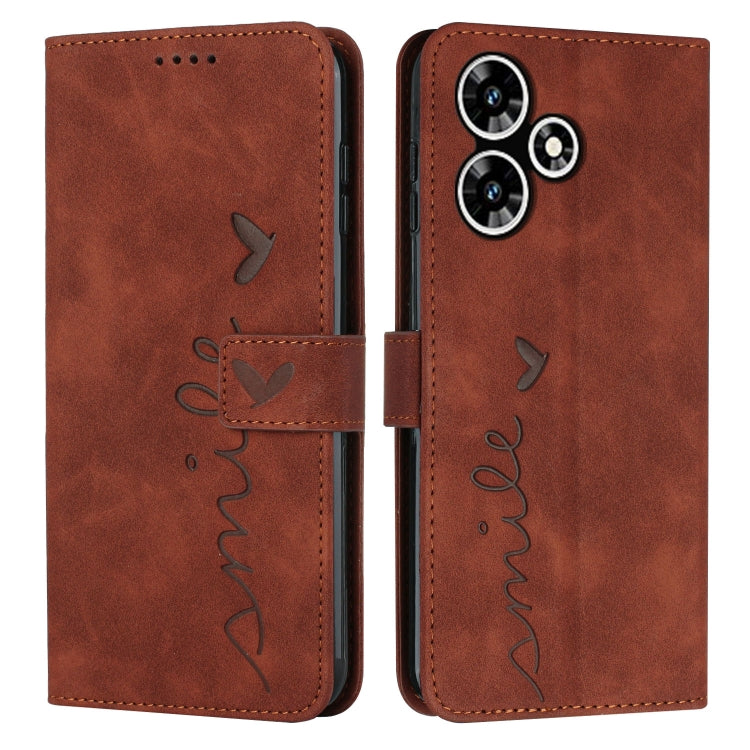 Skin Feel Heart Pattern Leather Phone Case — view 26