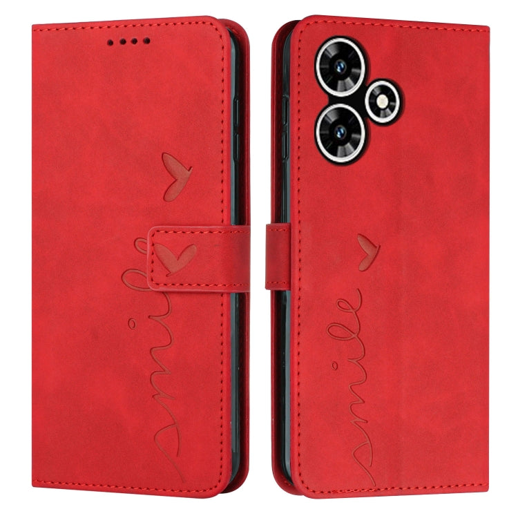 Skin Feel Heart Pattern Leather Phone Case — view 27