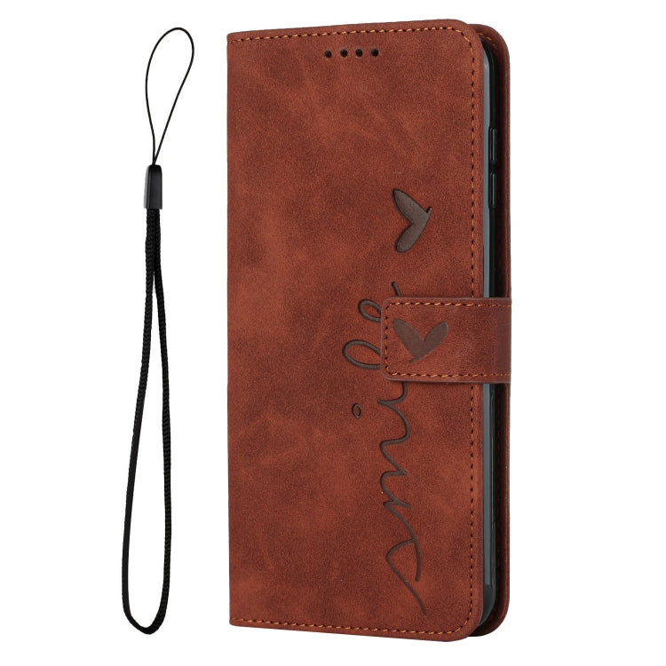 Skin Feel Heart Pattern Leather Phone Case — For Infinix Hot 30 Play NFC