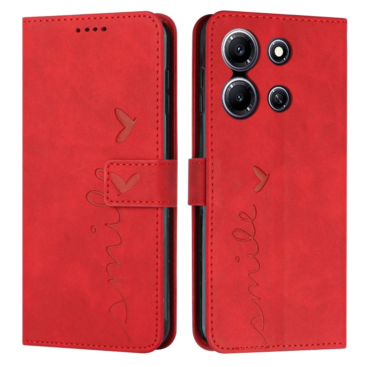 Skin Feel Heart Pattern Leather Phone Case — view 17