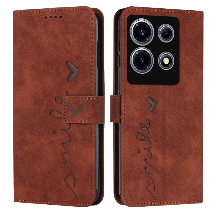 Skin Feel Heart Pattern Leather Phone Case — view 31