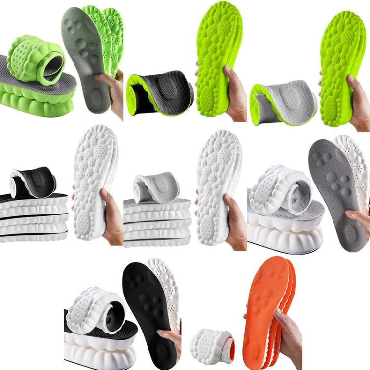 4D Latex High Elastic Shock-absorbing Antibacterial and Deodorant Insole, Random Color Delivery