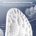 4D Latex High Elastic Shock-absorbing Antibacterial and Deodorant Insole, Random Color Delivery