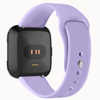 For Fitbit Versa 2 / Fitbit Versa / Fitbit Versa Lite Solid Color Silicone Replacement Strap Watchband — Size:L