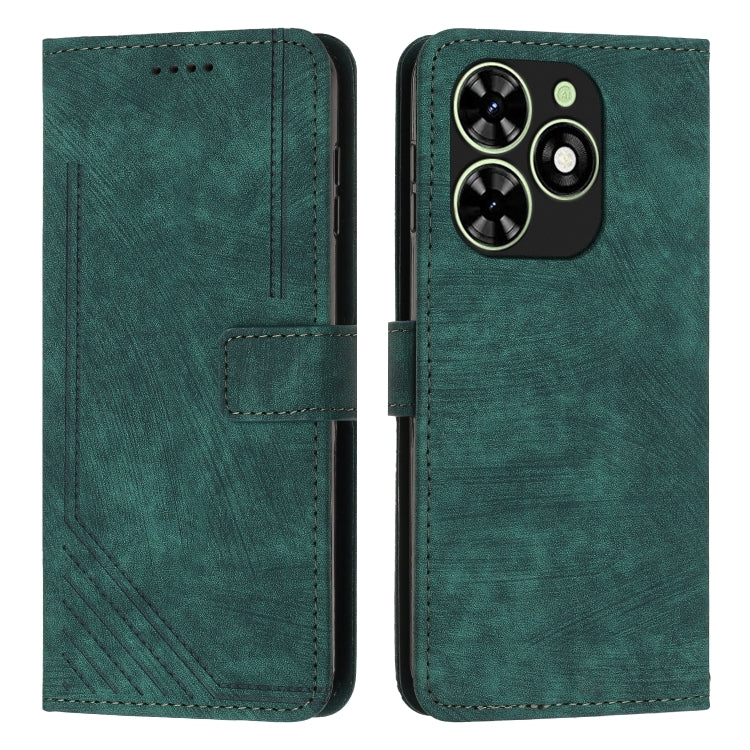 Skin Feel Stripe Pattern Leather Phone Case with Lanyard — view 33