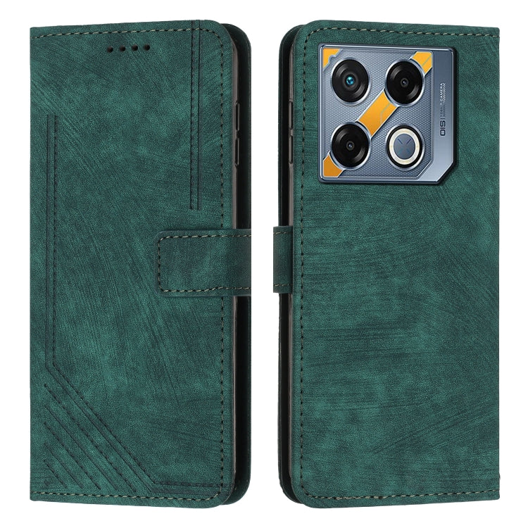 Skin Feel Stripe Pattern Leather Phone Case with Lanyard — view 63