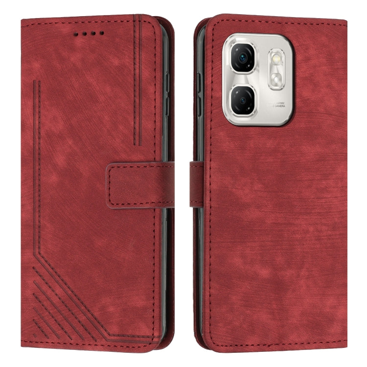 Skin Feel Stripe Pattern Leather Phone Case with Lanyard — view 44