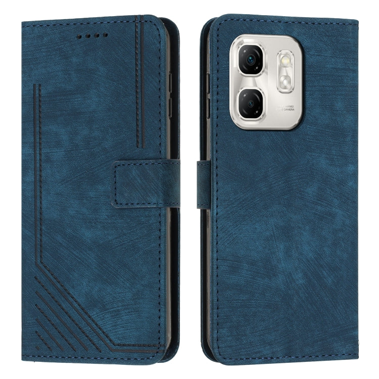 Skin Feel Stripe Pattern Leather Phone Case with Lanyard — view 46