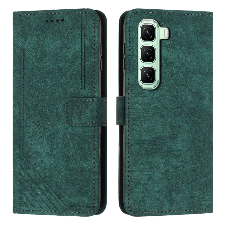 Skin Feel Stripe Pattern Leather Phone Case with Lanyard — view 39