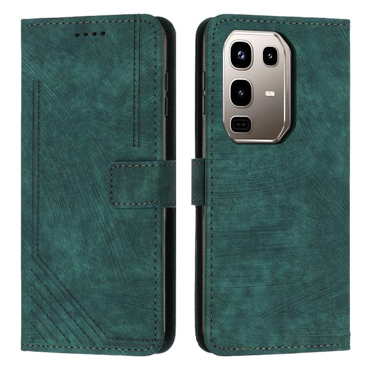 Skin Feel Stripe Pattern Leather Phone Case with Lanyard — view 21