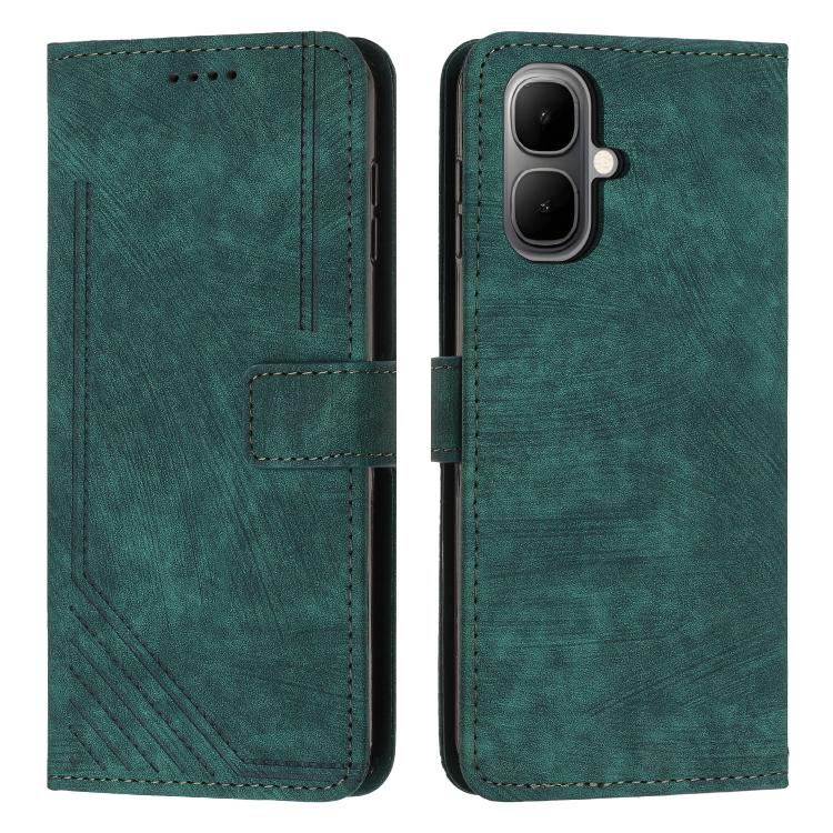 Skin Feel Stripe Pattern Leather Phone Case with Lanyard — view 63