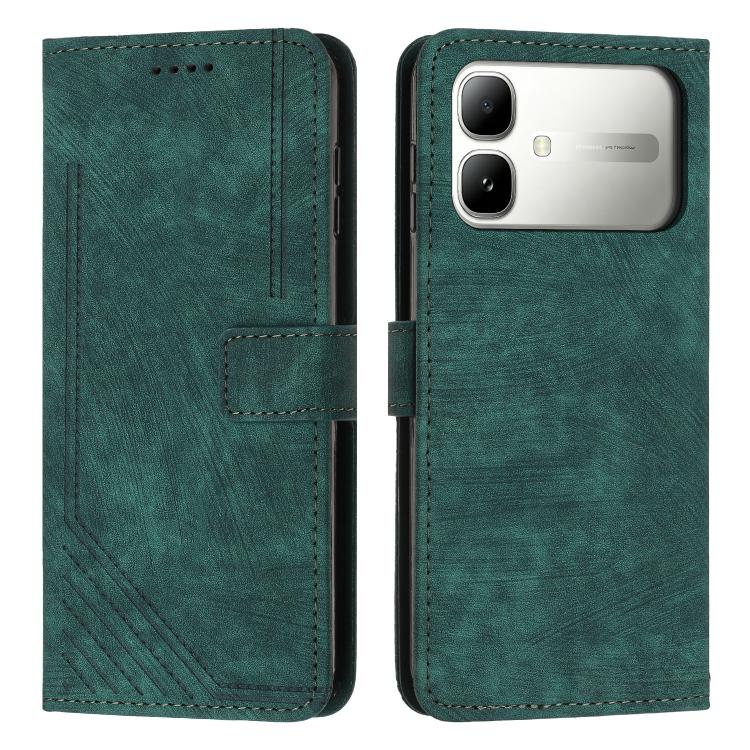 Skin Feel Stripe Pattern Leather Phone Case with Lanyard — view 27