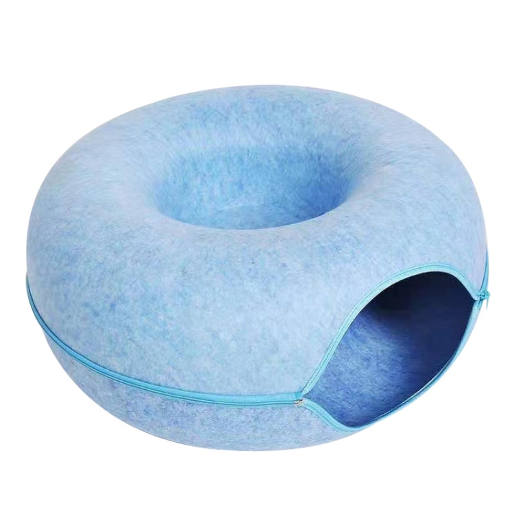 Round Wool Felt Cat Litter Tunnel Cat Litter — 50x50x20cm
