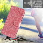 Embossed Sunflower Leather Phone Case