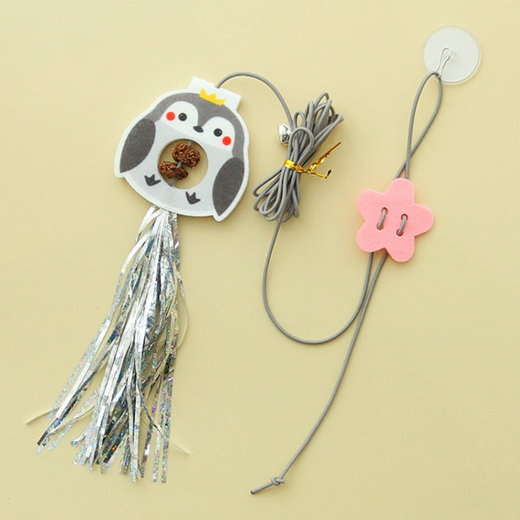 Hanging Swing Pet Toy Elastic Feather Cat Teaser Stick — Little Yellow Chicken