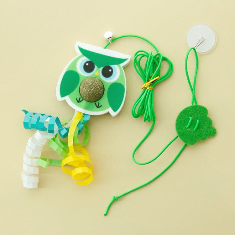 Hanging Swing Pet Toy Elastic Feather Cat Teaser Stick — Penguin