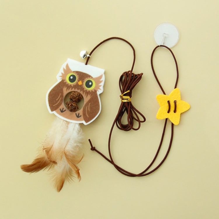 Hanging Swing Pet Toy Elastic Feather Cat Teaser Stick — Little Green Bird
