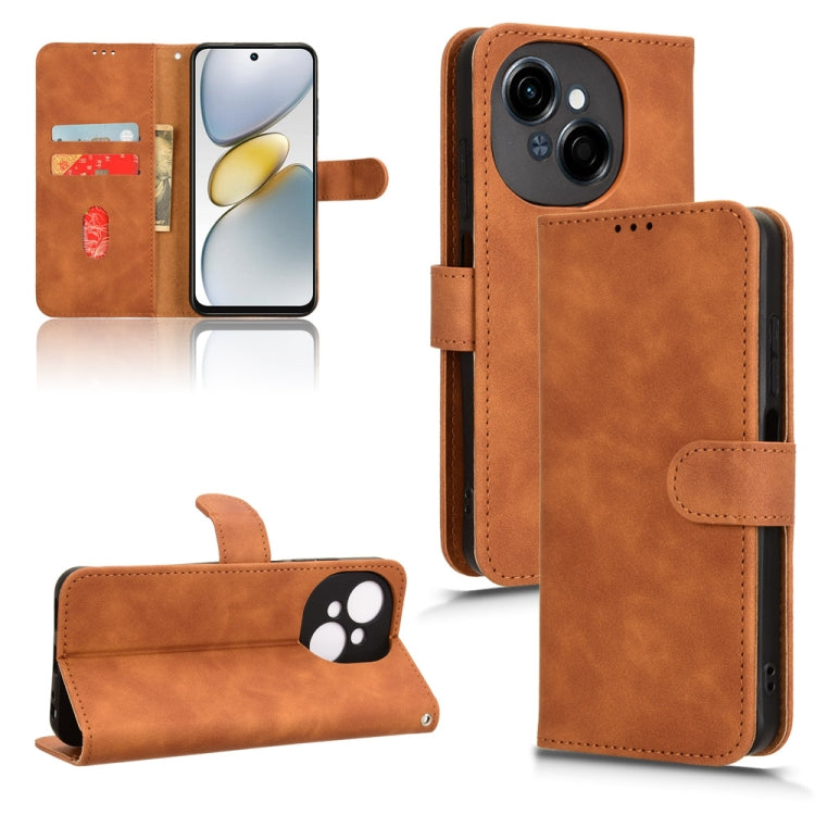 Skin Feel Magnetic Flip Leather Phone Case