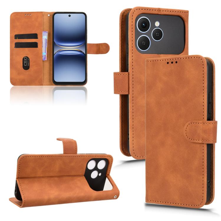 Skin Feel Magnetic Flip Leather Phone Case