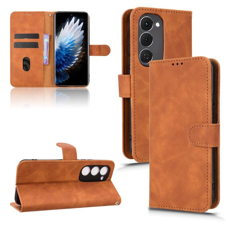 Skin Feel Magnetic Flip Leather Phone Case