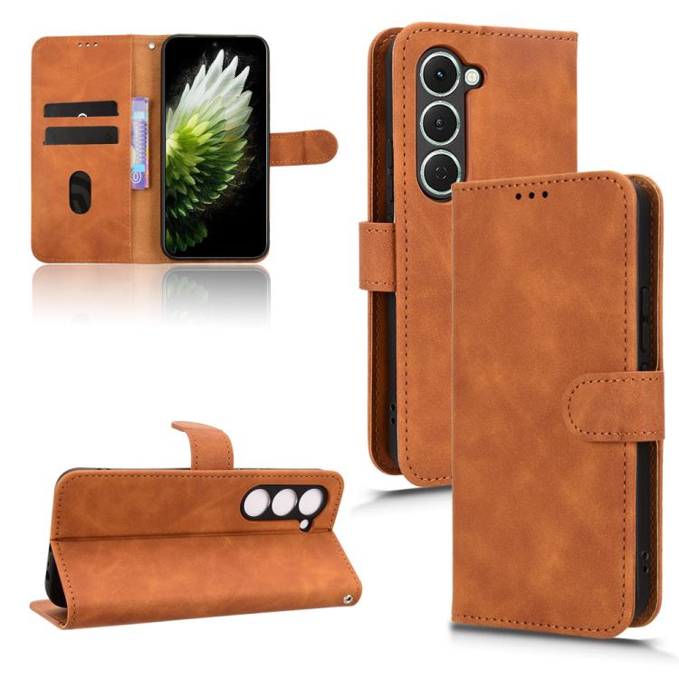 Skin Feel Magnetic Flip Leather Phone Case