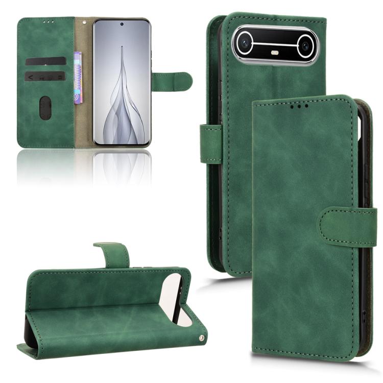 Skin Feel Magnetic Flip Leather Phone Case